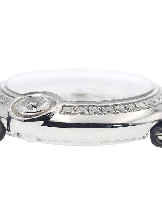 CARTIER Baron Blanc de Cartier W4BL0002 Diamond Bezel Quartz Ladies Watch_950357 main image 4